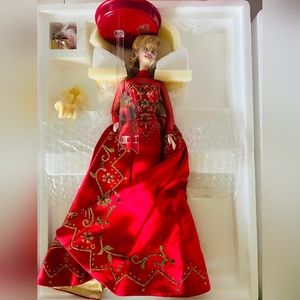 Vintage holiday gift holiday porcelain Barbie collection Barbie limited edition